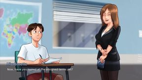 Hot English teacher and her naughty student � the real fun of private lessons!` From studying English to direct love