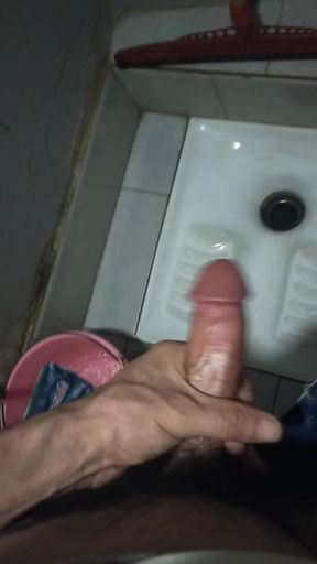 Masturbation and Ejaculation in the Bathroom