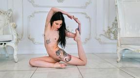 ”Russian dark haired gymnast Dasha Gaga in Moscow”