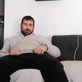 I Jerk My Big Dick on the Couch