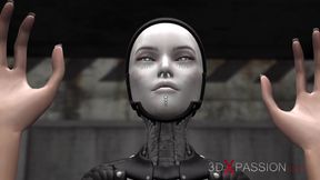 Area 51. Super fuck system. Sci-Fi female android fucks a girl in a bunker