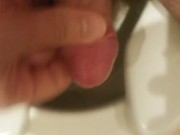 1st recording in public bathroom - cumshot