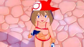 Cute Anime Trainer May Haruka Rewards You With Sweet Congrats Scene