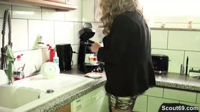 Sexy German MILF with Massive Boobs Fucks Her Boss