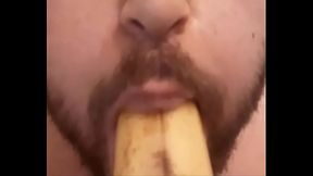 Banana blowjob