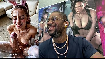 TRANS WOMAN HARLEY QUINN GETS A FACIAL CUMSHOT