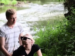 Blonde Teen Amateur Loves Cum in Nature