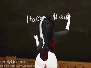 German Lessons Turned into banging your teacher! VRChat ASMR RP - Shemale hentai - Oral