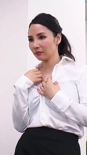 Japanese Secretary with Hairy Pussy seduce to Cum inside Fuck by older Guy at Job Interview   Clip 1