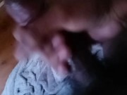 Stroking my big black cock