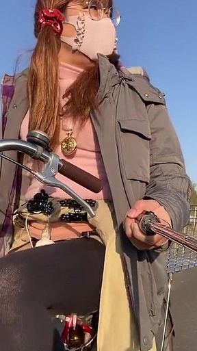 No. 147: Early Morning Cycling and Showing off My Pussy