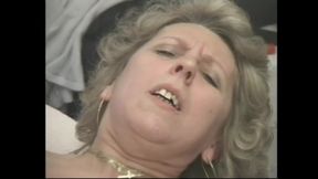 Granny in Lingerie with Hairy Pussy Fucked and Cummed on Big Tits by Huge Vintage Cock