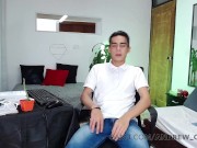Nerdy Latino Twink has amazing orgasm in his Bedroom | CAM4 Male