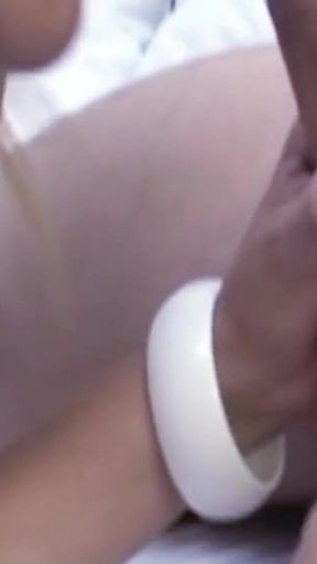 Blonde Big Titted Asian Tranny Gives Guys a Blowjob and Gets Anal Fucked