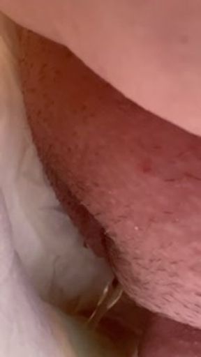 Peeing my diaper POV from inside!