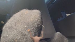 Unaware Giantess Mommabear — Tiny Chaos Around Her Car