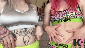 Double Belly Button Tease Fit V Curvy Comparison and Fingering!