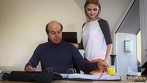 Lika Star In Teen 18+ Passionate And Sensual Sex With Old Man Turns Dirty And Ends With Cum