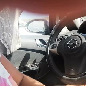 A quick blowjob in our car