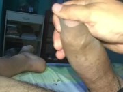Latin stepson does not respect his mother-in-law's house and masturbates all over the house - Joven