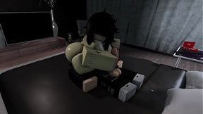 Tomoko gets deepthroated and ridden vigorous on Roblox