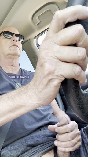 Stepdaddy Jerks in While Driving