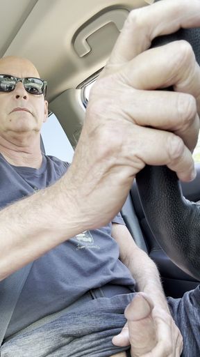 Stepdaddy Jerks in While Driving