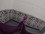 Slutty Foot job In Purple Tights