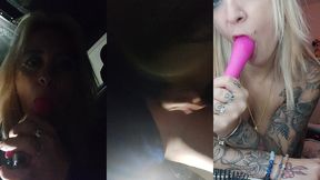 je m exhib et me god la chatte sur un parking rempli de routier , j ai adorer et...
