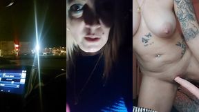 je m exhib et me god la chatte sur un parking rempli de routier , j ai adorer et...