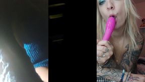 je m exhib et me god la chatte sur un parking rempli de routier , j ai adorer et...