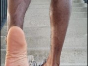 SHOWING MY YOUNG AFRICAN SOLES AFTER MY JOG