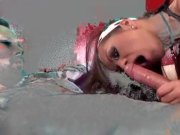 Horny babe goes for it