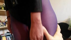 nylonxtreme - update #71 - nylon encasement blowjob blue lurex