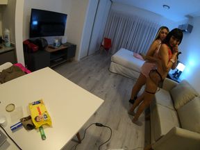 Argentinian Girls Have a Threesome with a Tourist in Buenos Aires