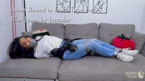 Apprehended at Home with Duct Tape by POV with Kiara Star in Jeans, Sneakers, and Tape Gag