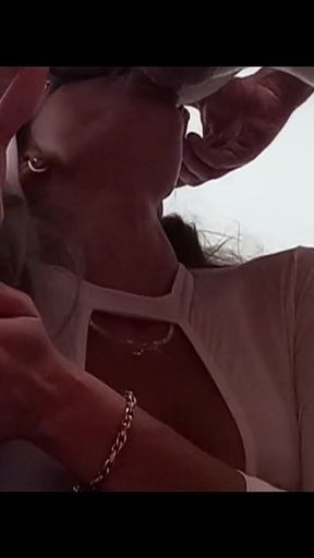 Blonde MILF Blowjob and Sunglasses with Huge Throatpie