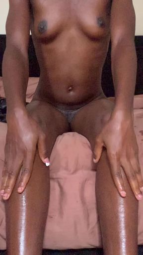 Hot ebony babe browngurl234 body creaming section part 1