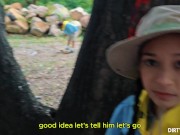 LIL TIMY IS EXPLORING MY VAGINA WHEN WE'RE CAMPING