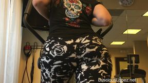 Luscious Lopez slow motion yoga pants