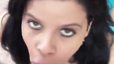 Nerd Dude Gets BJ From Brunette in Living Room
