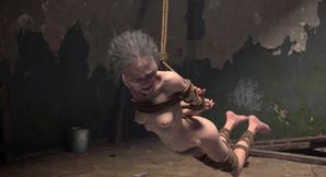 Elderly Granny Tied up - Terrified yet Craving Dick in Her Old Pussy