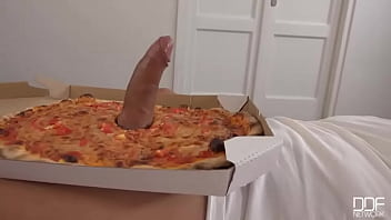 Delicious Pizza Topping - Delivery Girl Wants Cum in Mouth