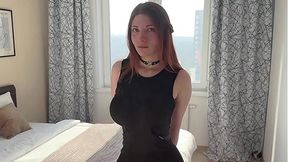 Stepsister spreads legs for big cock pounding