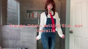 Uraraka Ochako Wetting Blue Jean Overalls & Panties Sage Eldritch