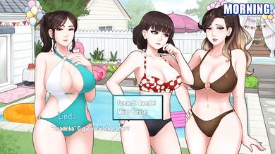 Hot Pool Party Foursome Ruins House Chores Four Women Breed Step Fantasy Raw