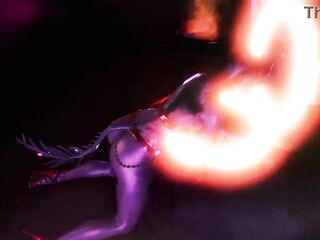 Beautiful sexually excited succubus seduces u into sex with unholy ritual dance