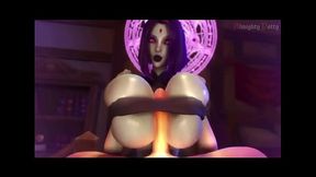 3D Soria titjob Big tits Firm tits Hard erect nipples Cowgirl riding POV sex with Sound added