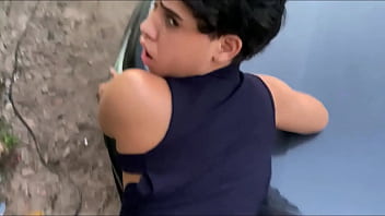 Latina beauty gets big cock in her pussy in public