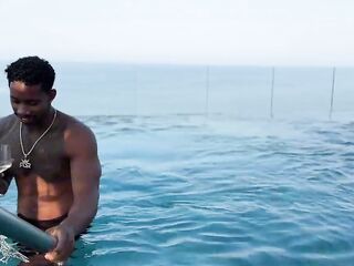 Teen double penetration after the pool, BBC and Colombian man